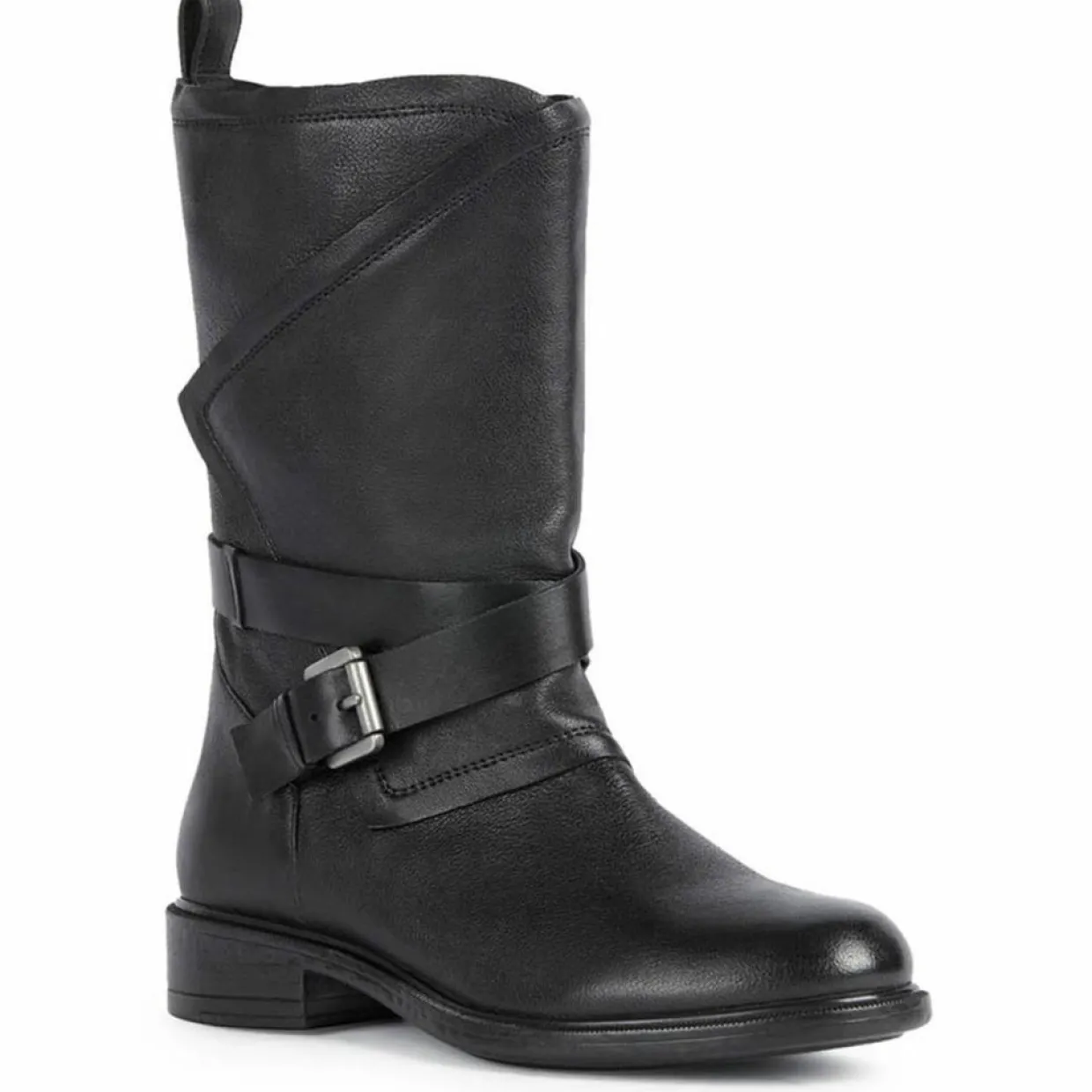 Bottes en Cuir Catria noires-Geox Outlet