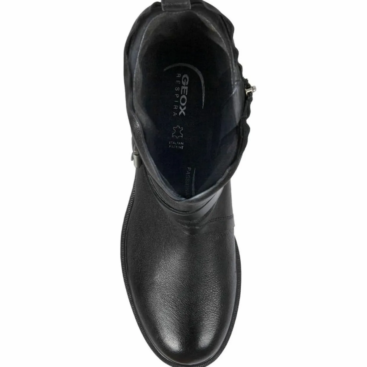Bottes en Cuir Catria noires-Geox Outlet