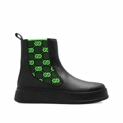 Bottes en cuir Double G noires-Gucci Hot