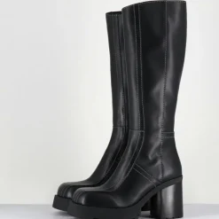 Bottes en Cuir dulce noires - Talon : 9.5cm-E8 By Miista Discount