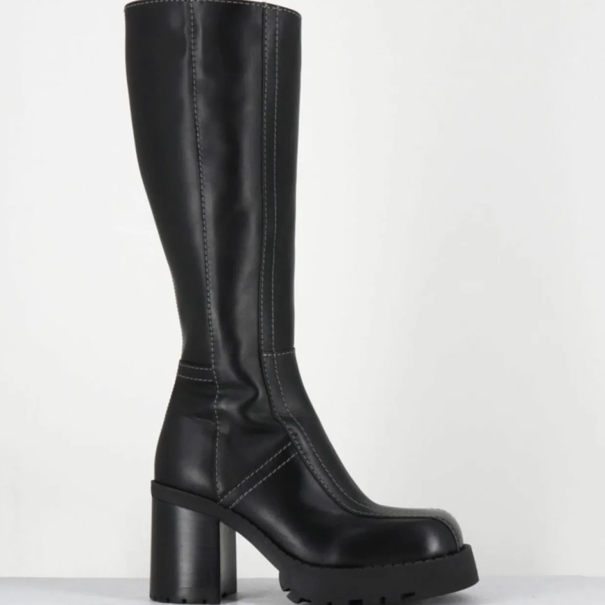 Bottes en Cuir dulce noires - Talon : 9.5cm-E8 By Miista Discount