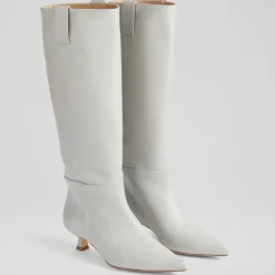 Bottes en Cuir Eden gris clair - Talon 4,5 cm-L.K. Bennett Outlet