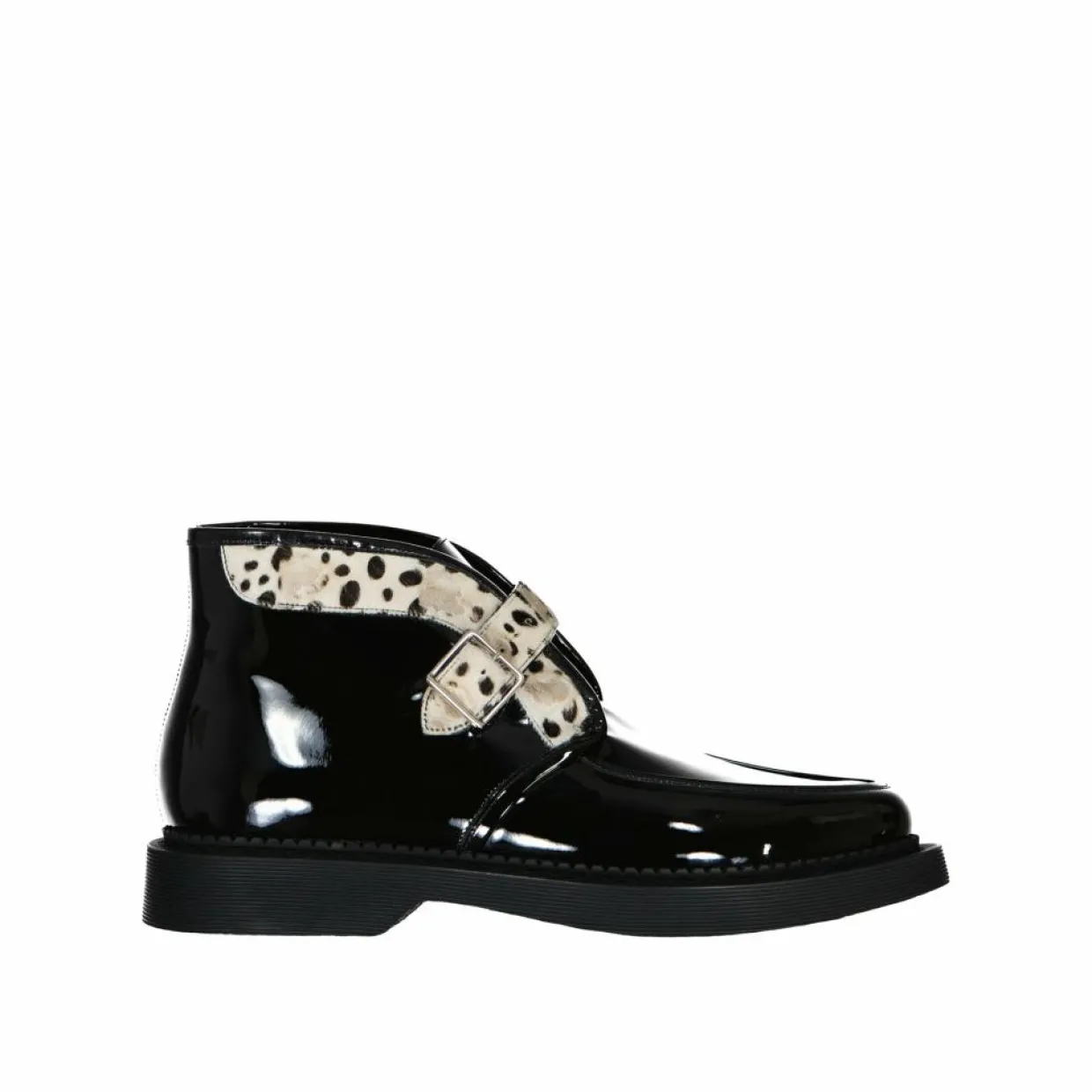 Bottes en cuir et fourrure noires-Saint Laurent Best