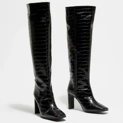 Femme Apologie Bottes^Bottes en Cuir Lana noires - Talon 9 cm
