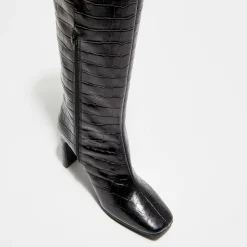 Femme Apologie Bottes^Bottes en Cuir Lana noires - Talon 9 cm