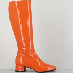 Bottes en Cuir mayera oranges-Garrice Hot