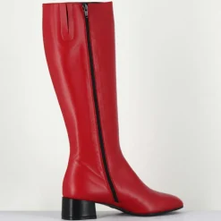 Bottes en Cuir mayera rouges-Garrice New