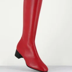 Bottes en Cuir mayera rouges-Garrice New