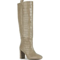 Femme Geox Bottes^Bottes en Cuir Pheby 80 sable - Talon 8 cm