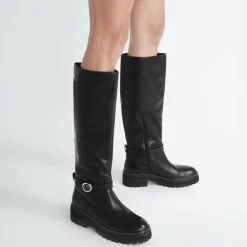 Femme Liu-Jo Bottes^Bottes en Cuir Pink noires