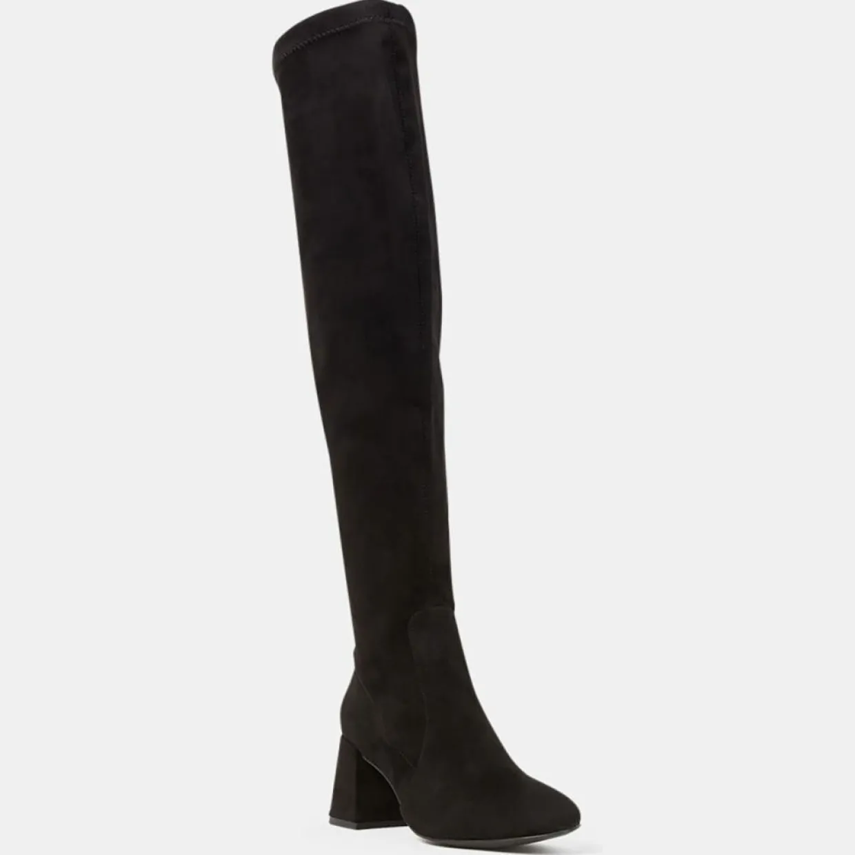 Femme Galeries Lafayette Bottines^Bottes en Cuir stretch noires - Talon 7 cm