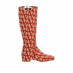 Bottes en toile beige/rouge-Valentino Garavani Hot