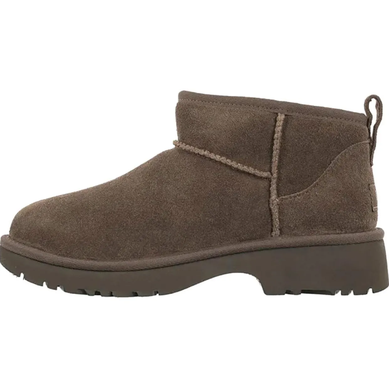 Enfant Ugg Fille^Bottes en Velours de Cuir Ultra Mini New Heights marron