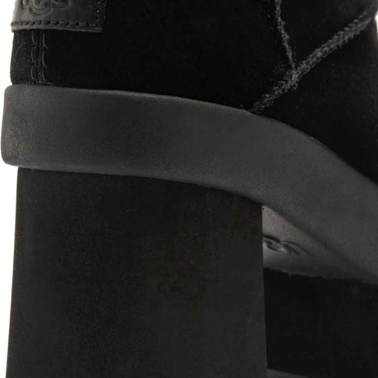 Bottes en Velours de Cuir New Heights Platform Mini noires - Talon 11,4 cm-Ugg Outlet