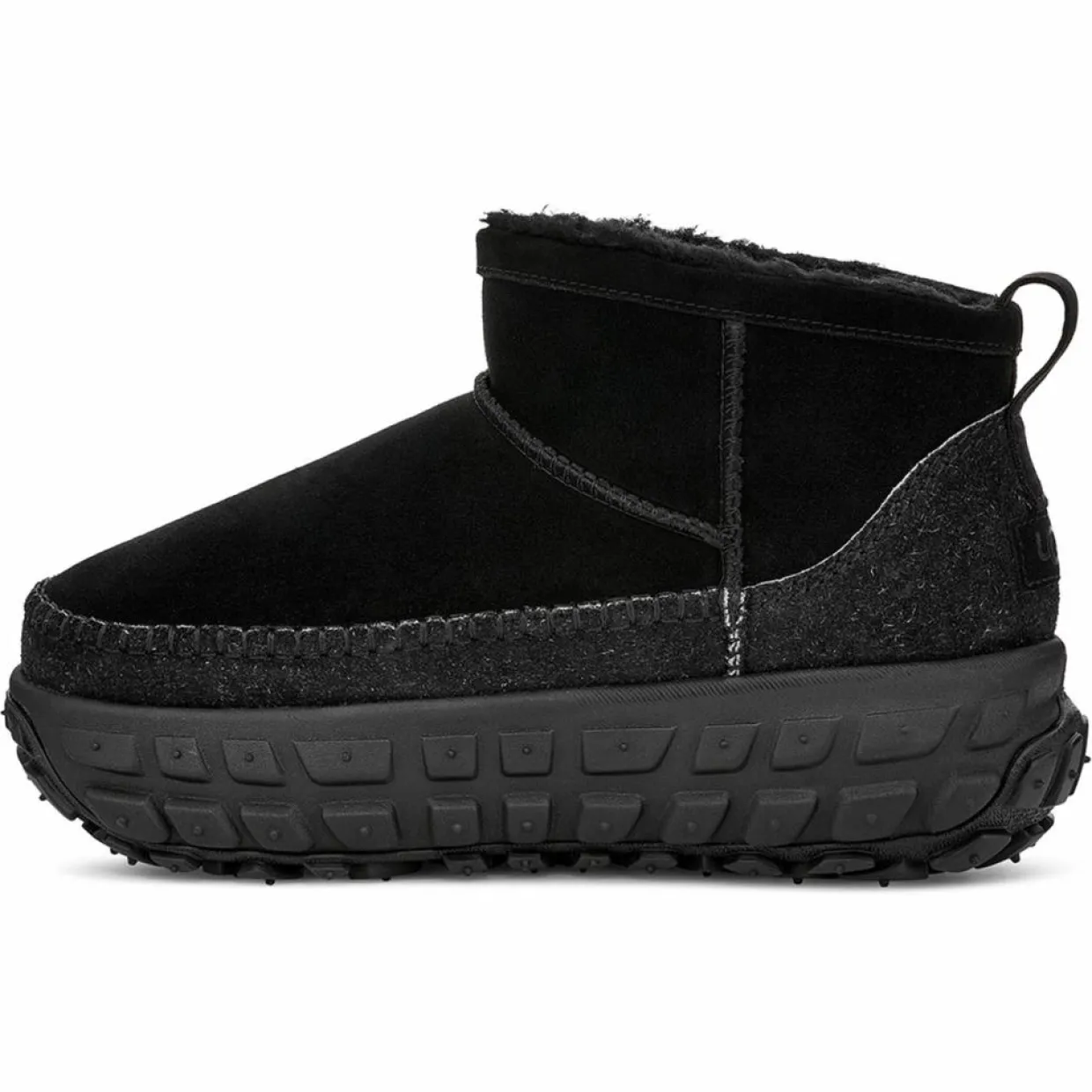 Bottes en Velours de Cuir Venture Daze Ultra Mini noires-Ugg Outlet