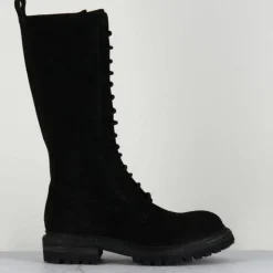 Femme Del Carlo Bottes^Bottes en Velours de Cuir Granada noires