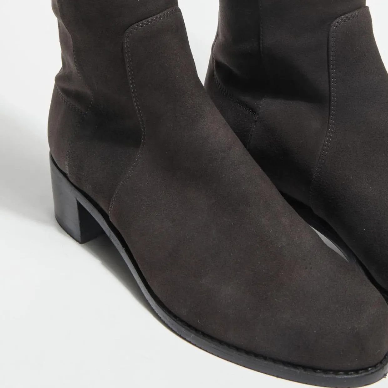 Bottes en Velours de Cuir & Textile Reserve chocolat-Stuart Weitzman Online