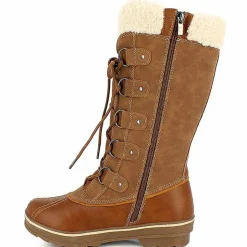 Bottes fourrées Floriane camel-Kimberfeel Discount