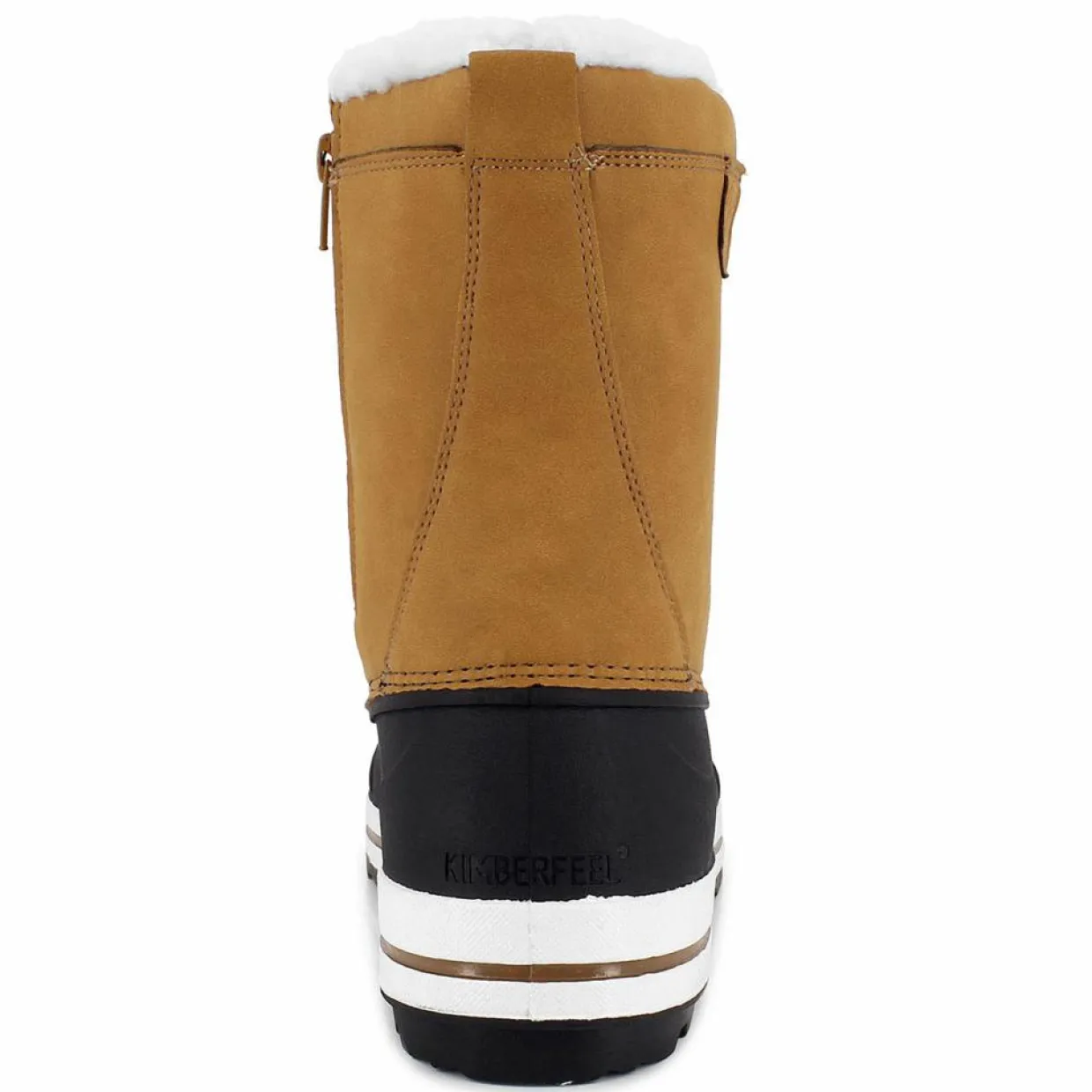 Bottes fourrées Hugo camel/noir-Kimberfeel Outlet