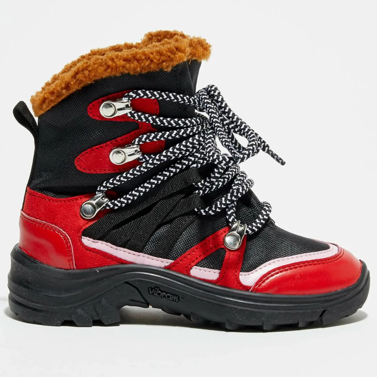 Enfant Stella McCartney Fille^Bottes fourrées noir/rouge