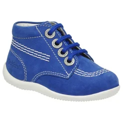 Enfant Kickers Bébé^Bottillons en Cuir Billy bleu électrique