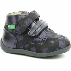Enfant Kickers Bébé^Bottillons en Cuir Bonkro-2 marine