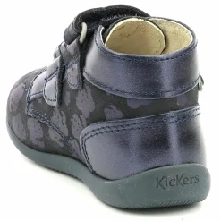 Enfant Kickers Bébé^Bottillons en Cuir Bonkro-2 marine