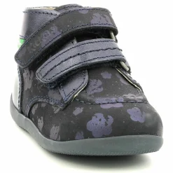 Enfant Kickers Bébé^Bottillons en Cuir Bonkro-2 marine