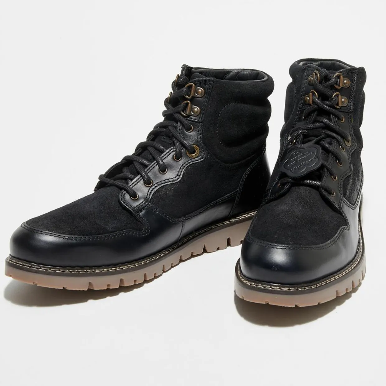 Homme Kickers Boots^Bottillons en Cuir Kick Mountain noirs