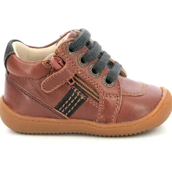 Enfant Aster Bébé^Bottillons en Cuir Piasap camel/marine