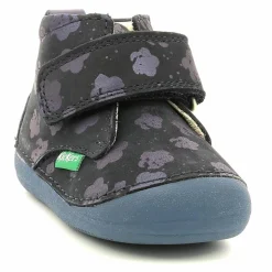Bottillons en Cuir Sabio à fleurs marine-Kickers Clearance