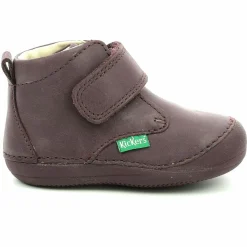 Enfant Kickers Bébé^Bottillons en Cuir Sabio violet foncé