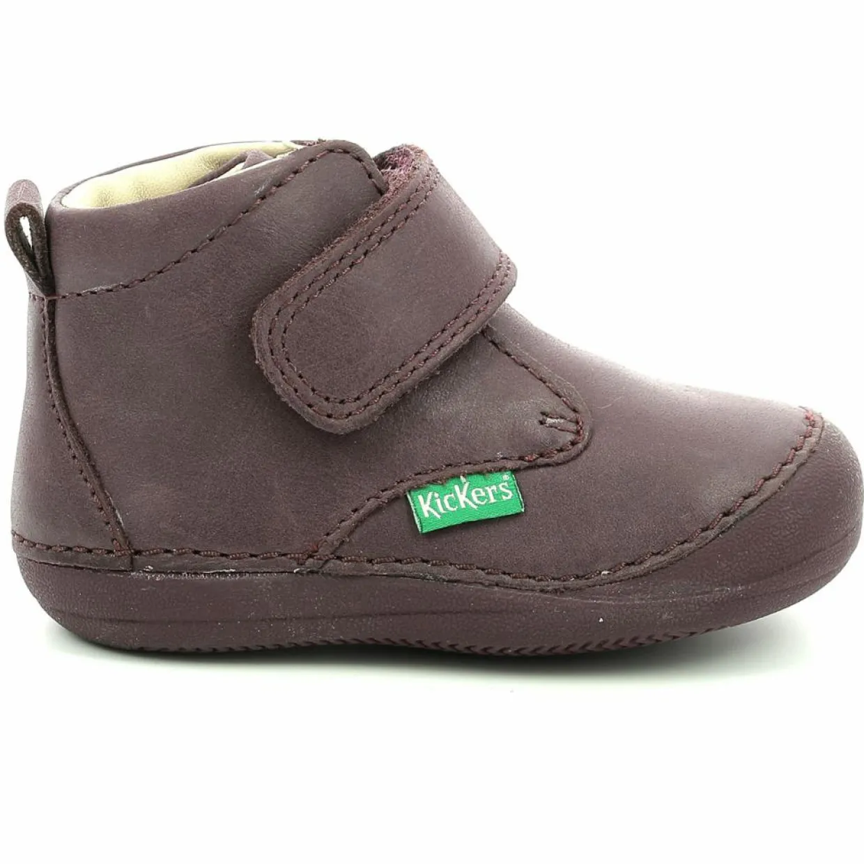 Enfant Kickers Bébé^Bottillons en Cuir Sabio violet foncé