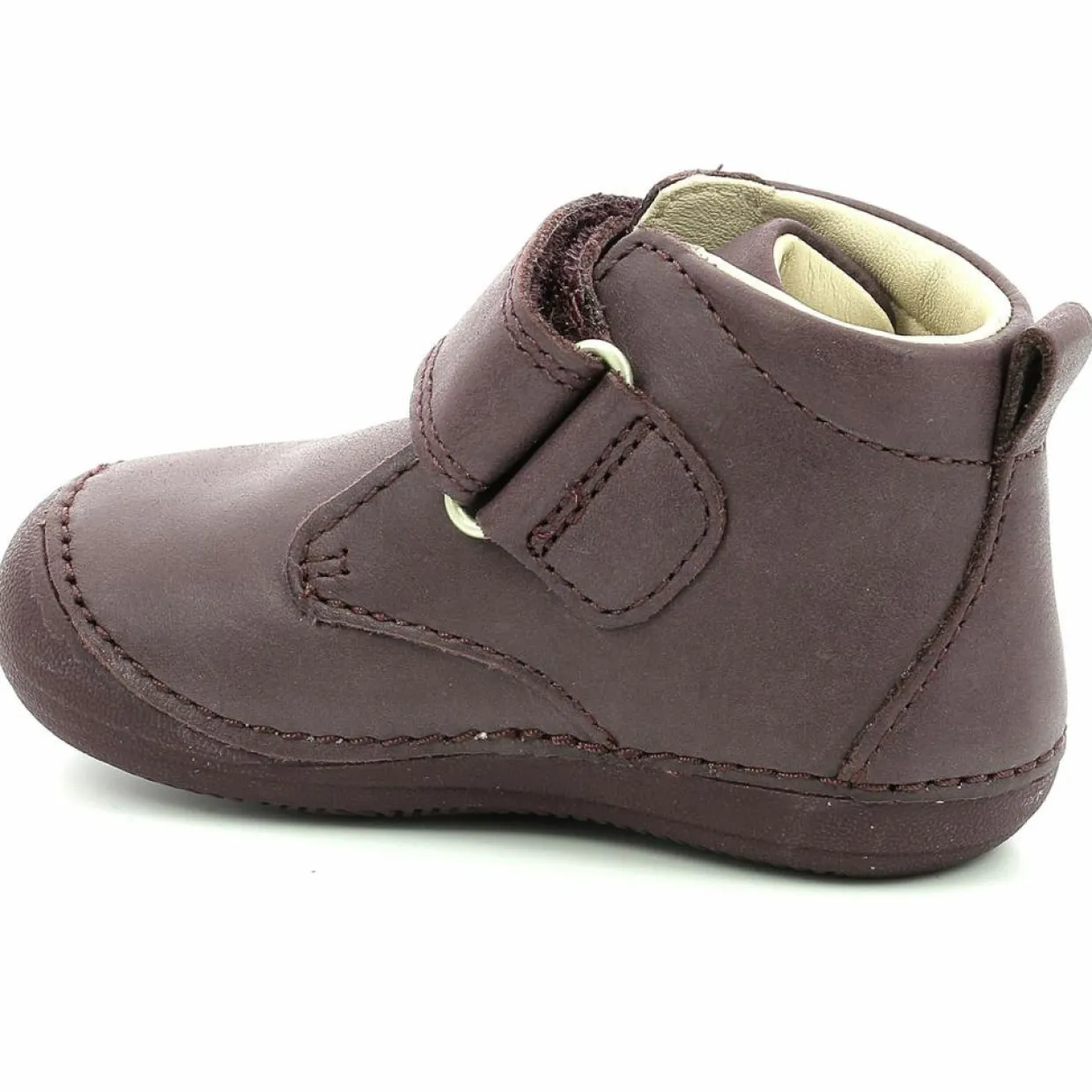 Enfant Kickers Bébé^Bottillons en Cuir Sabio violet foncé