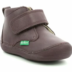 Enfant Kickers Bébé^Bottillons en Cuir Sabio violet foncé