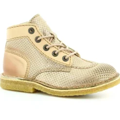 Bottillons Enfant en Cuir camel-Kickers Clearance