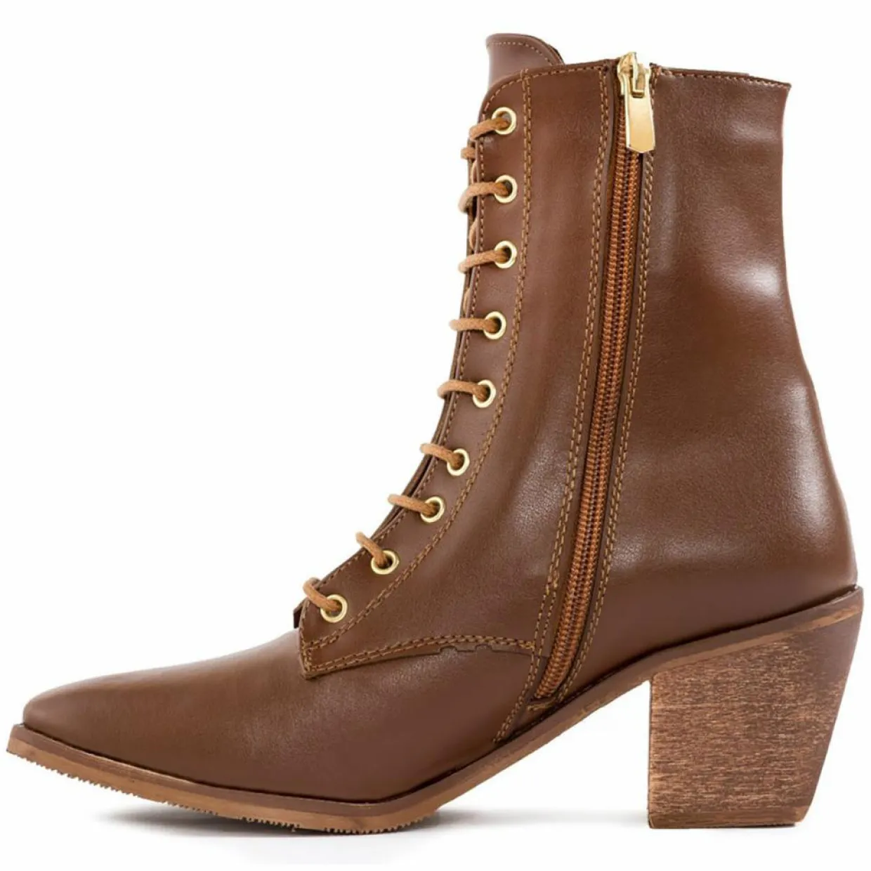 Femme Lab78 Bottines^Bottines à talon cognac - Talon 7 cm