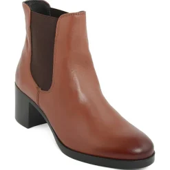 Bottines à talon en Cuir Jade marron - Talon 6 cm-Lab78 Online