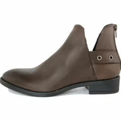 Femme Lab78 Bottines^Bottines à talon en Cuir marron