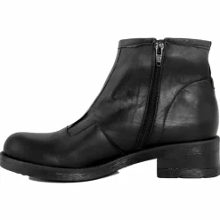 Femme Lab78 Bottines^Bottines à talon en Cuir noires - Talon 4 cm
