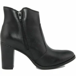 Femme Lab78 Bottines^Bottines à talon en Cuir noires - Talon 8 cm