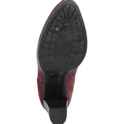 Femme Lab78 Bottines^Bottines à talon en Velours de Cuir Vivi vin - Talon 8.5 cm