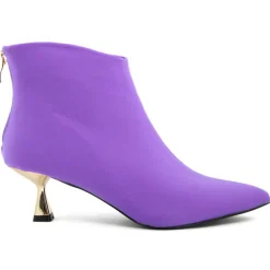 Femme Lab78 Bottines^Bottines à talon Eugénie violettes - Talon 5 cm