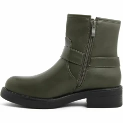 Femme Lab78 Bottines^Bottines biker plates vertes - Talon 4 cm