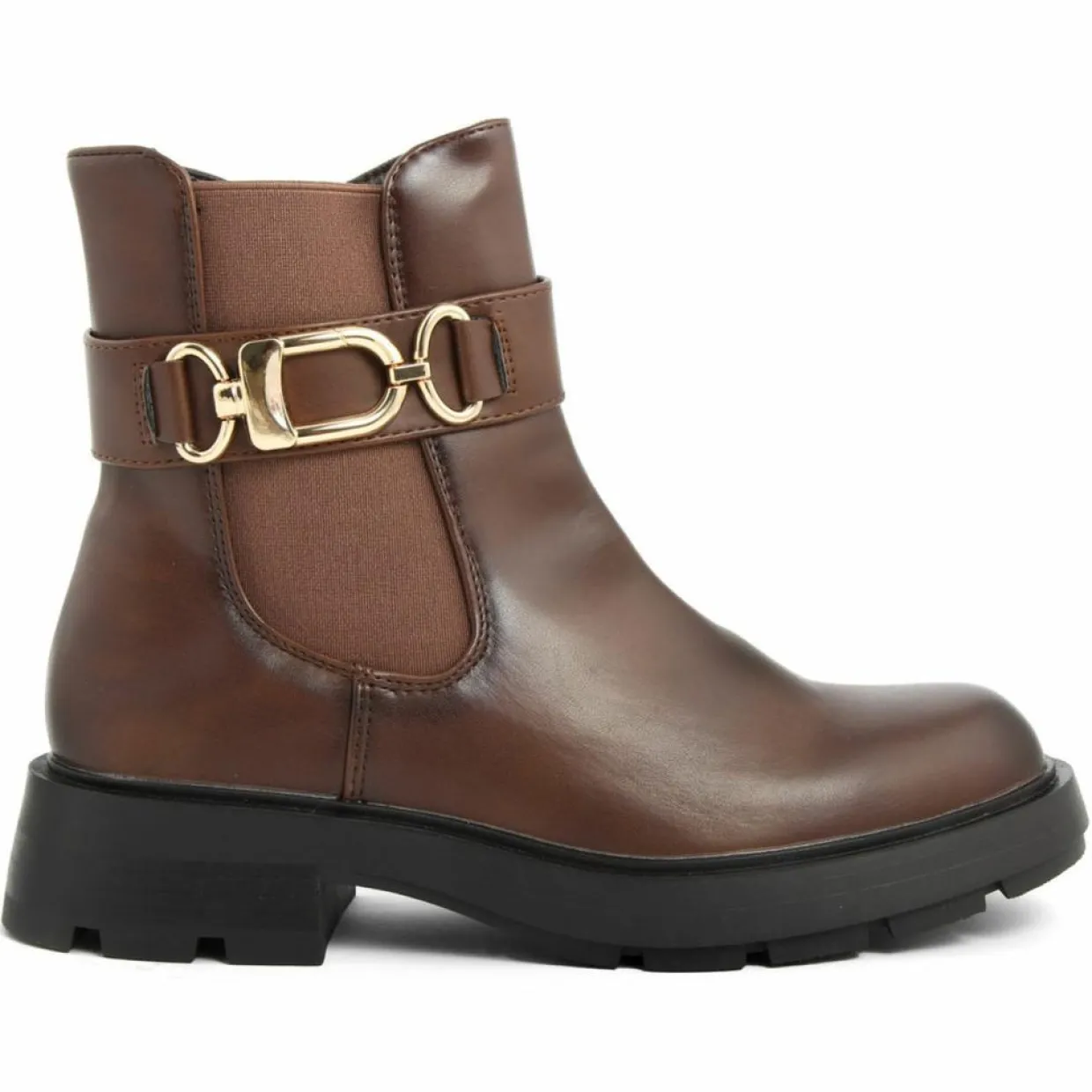 Femme Lab78 Bottines^Bottines chelsea plates marron - Talon 4 cm