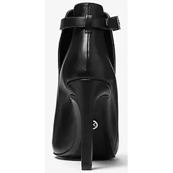 Bottines en Cuir à bout ouvert Lawson noires - Talon 8.9 cm-Michael Kors Chaussures Outlet