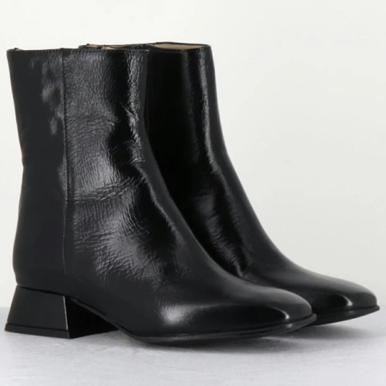 Bottines en Cuir 9916 lux noires-Garrice Lab Best
