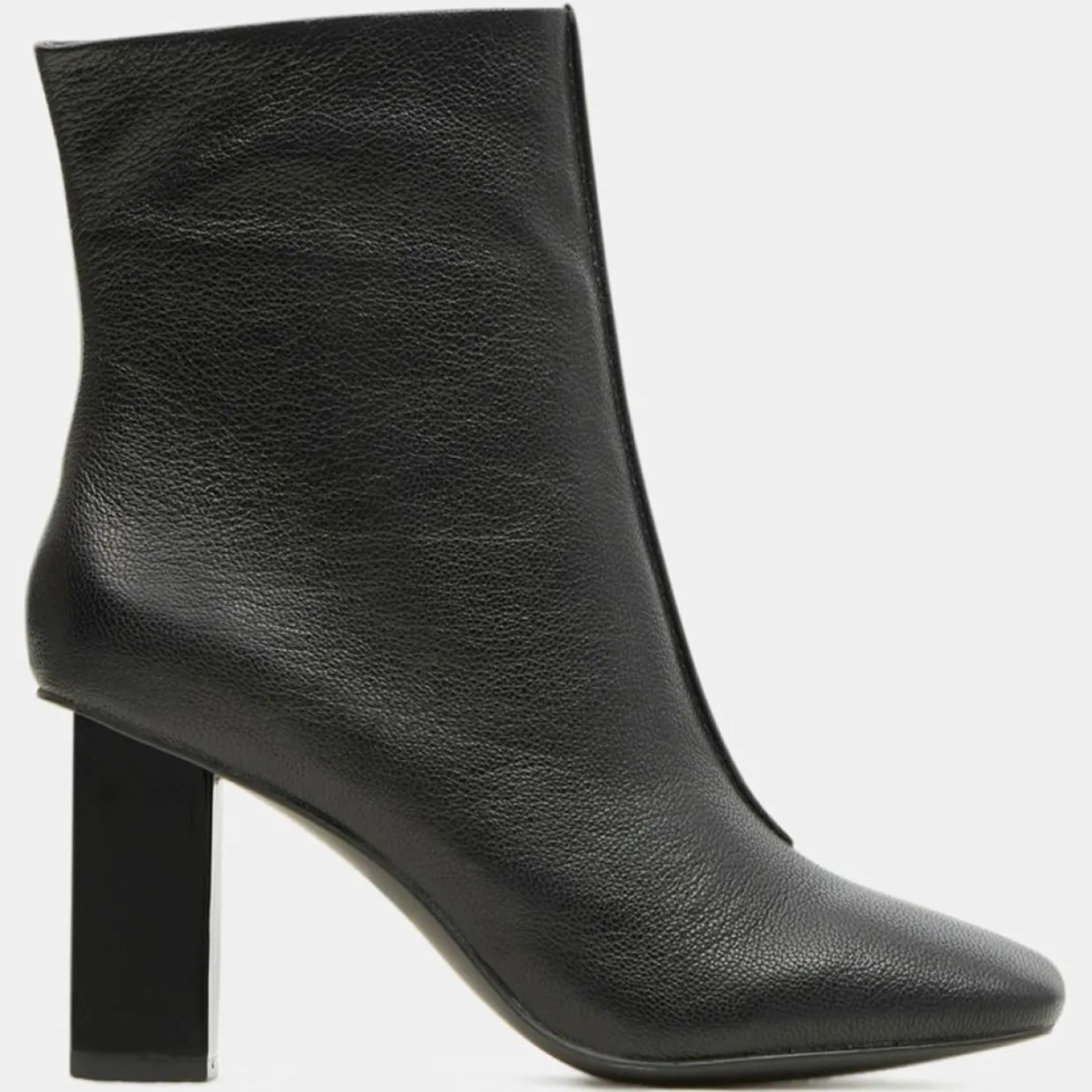 Femme Galeries Lafayette Bottines^Bottines en Cuir à talon géométrique noires - Talon 8,5 cm