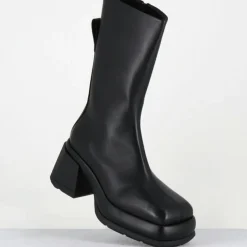 Bottines en Cuir & Textile cassia noires-E8 By Miista Clearance