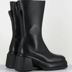 Bottines en Cuir & Textile cassia noires-E8 By Miista Clearance